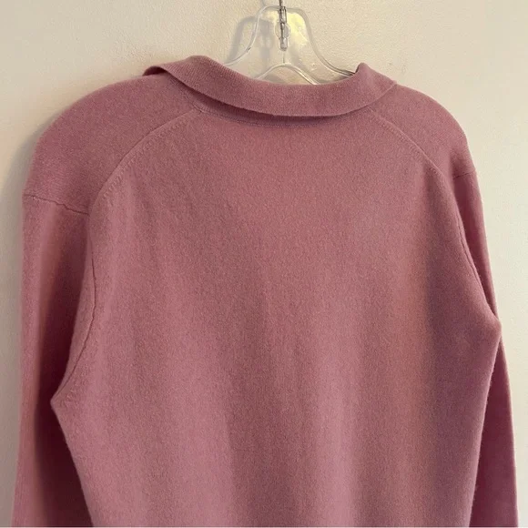 (SOLD) BABATON Merino Wool Blend Polo Sweater Pink Size XS - Picture 10 of 15